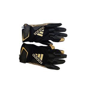 Adidas adizero black and gold receiver gloves.  Size 2XL.